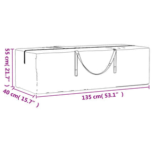 Custodia per Albero di Natale Nera 135x40x55 cm Polietilene 3195591