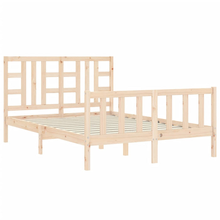 Letto senza Materasso 140x190 cm in Legno Massello di Pino 3191951