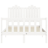 Giroletto senza Materasso Bianco 120x200 cm Legno Massello Pino 3192292