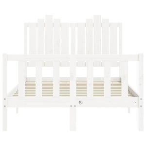 Giroletto senza Materasso Bianco 120x200 cm Legno Massello Pino 3192292