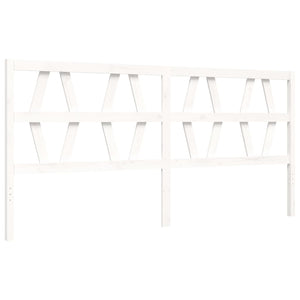 Giroletto senza Materasso Bianco 200x200 cm Legno Massello Pino 3192512