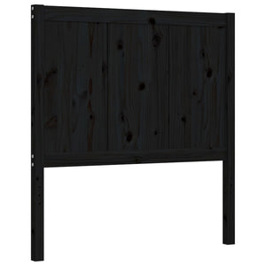 Giroletto con Testiera Nero Small Single in Legno Massello 3192585