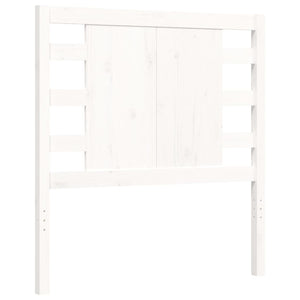 Giroletto con Testiera Bianco Small Single Legno Massello 3192777