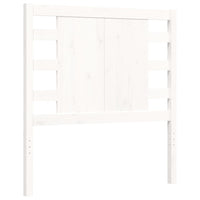 Giroletto con Testiera Bianco Single in Legno Massello 3192782