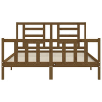 Giroletto senza Materasso Marrone Ambra King in Legno di Pino 3192889