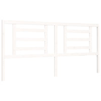 Giroletto Testiera Bianco Super King Size-Struttura Letto in Legno Massello 695910