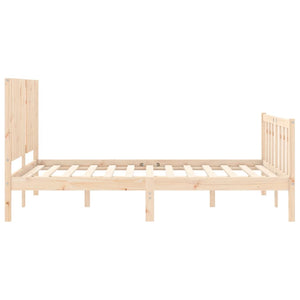 Letto senza Materasso 140x190 cm in Legno Massello di Pino 3192926