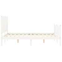 Letto senza Materasso Bianco 140x190 cm Legno Massello di Pino 3192927
