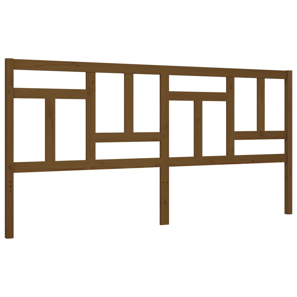 Giroletto con Testiera ambra 200x200 cm in Legno Massello 3193164