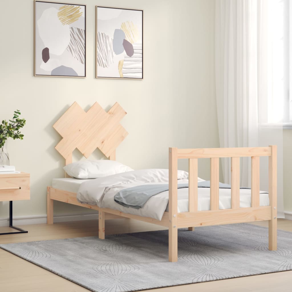 Giroletto con Testiera Small Single in Legno Massello 3193426