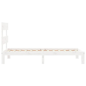 Giroletto senza Materasso Bianco 90x200 cm Legno Massello Pino