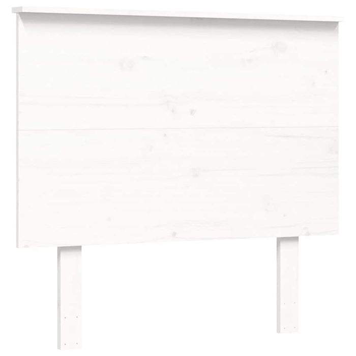 Giroletto con Testiera Bianco Single in Legno Massello 3193627