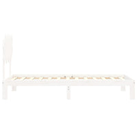 Giroletto senza Materasso Bianco 90x200 cm Legno Massello Pino 3193712