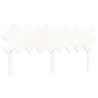 Giroletto Testiera Bianco Super King Size-Struttura Letto in Legno Massello 186904