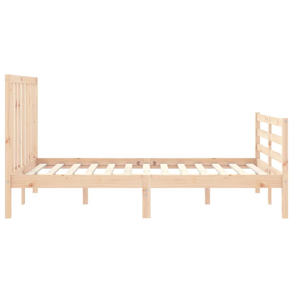 Letto senza Materasso 140x190 cm in Legno Massello di Pino 3193771