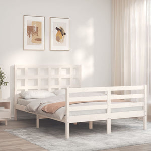 Giroletto con Testiera Bianco Double in Legno Massello 3193962
