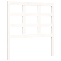 Giroletto con Testiera Bianco 90x200 cm in Legno Massello 3193972