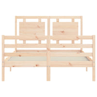 Giroletto con Testiera 140x200 cm in Legno Massello 3194051