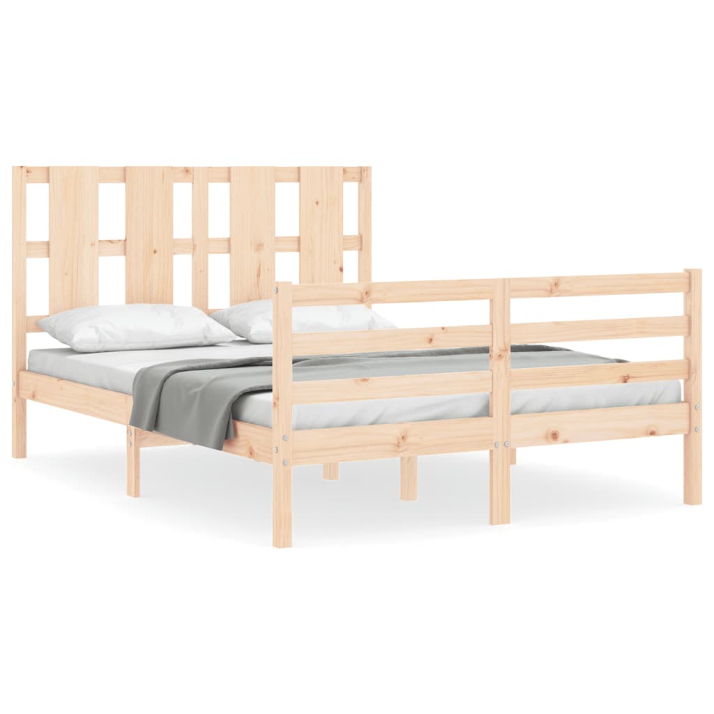 Giroletto con Testiera Small Double-Struttura Letto in Legno Massello 973256