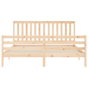 Giroletto con Testiera Super King Size in Legno Massello 3194261