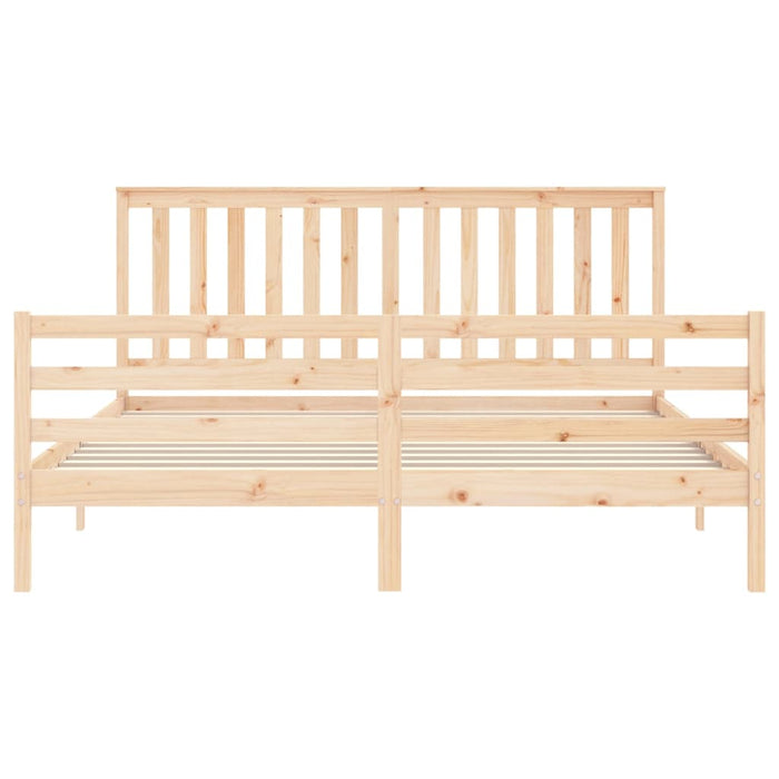 Giroletto con Testiera Super King Size in Legno Massello 3194261