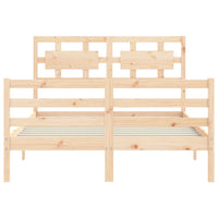 Giroletto con Testiera 140x200 cm in Legno Massello 3194441