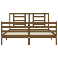 Giroletto con Testiera Ambra 160x200 cm Legno Massello 3194714