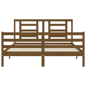 Giroletto con Testiera Ambra 160x200 cm Legno Massello 3194714