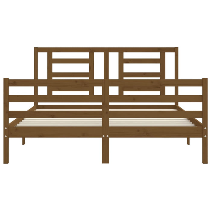 Giroletto con Testiera Ambra 160x200 cm Legno Massello 3194714