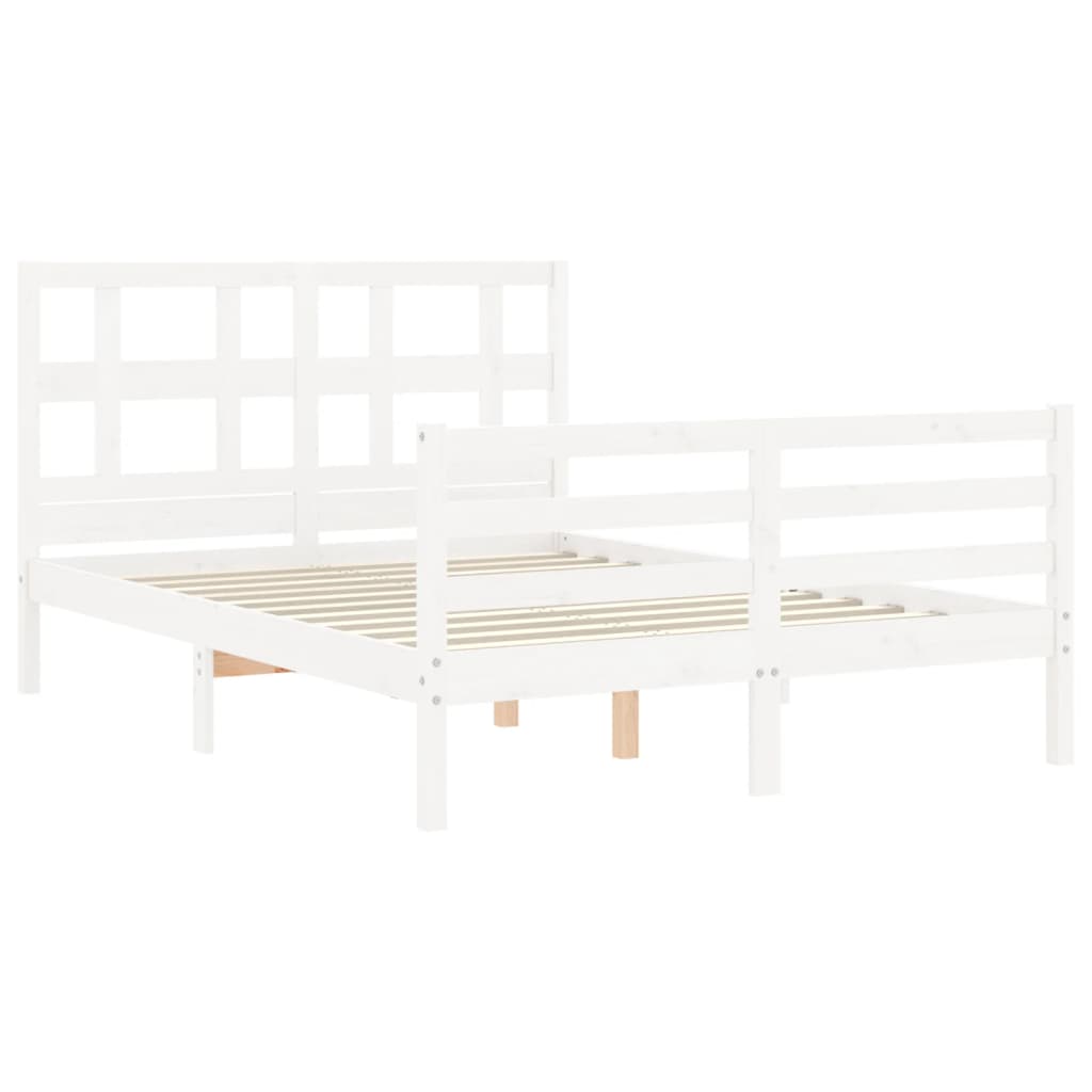 Giroletto con Testiera Bianco Small Double Legno Massello 3194802