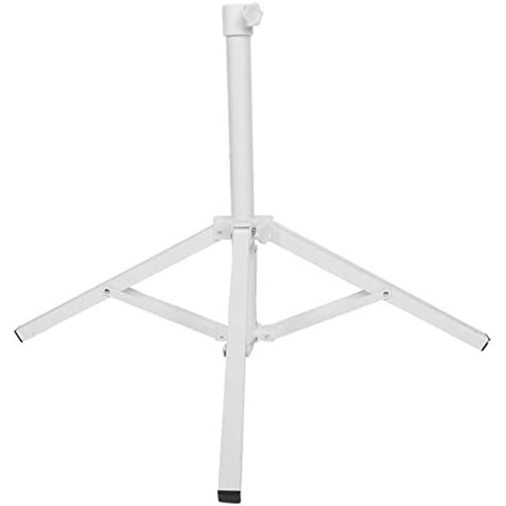 Trade Shop - Base Per Ombrellone Da Esterno Supporto Richiudibile A 3 Gambe Bianco 55x76cm 618620 -
