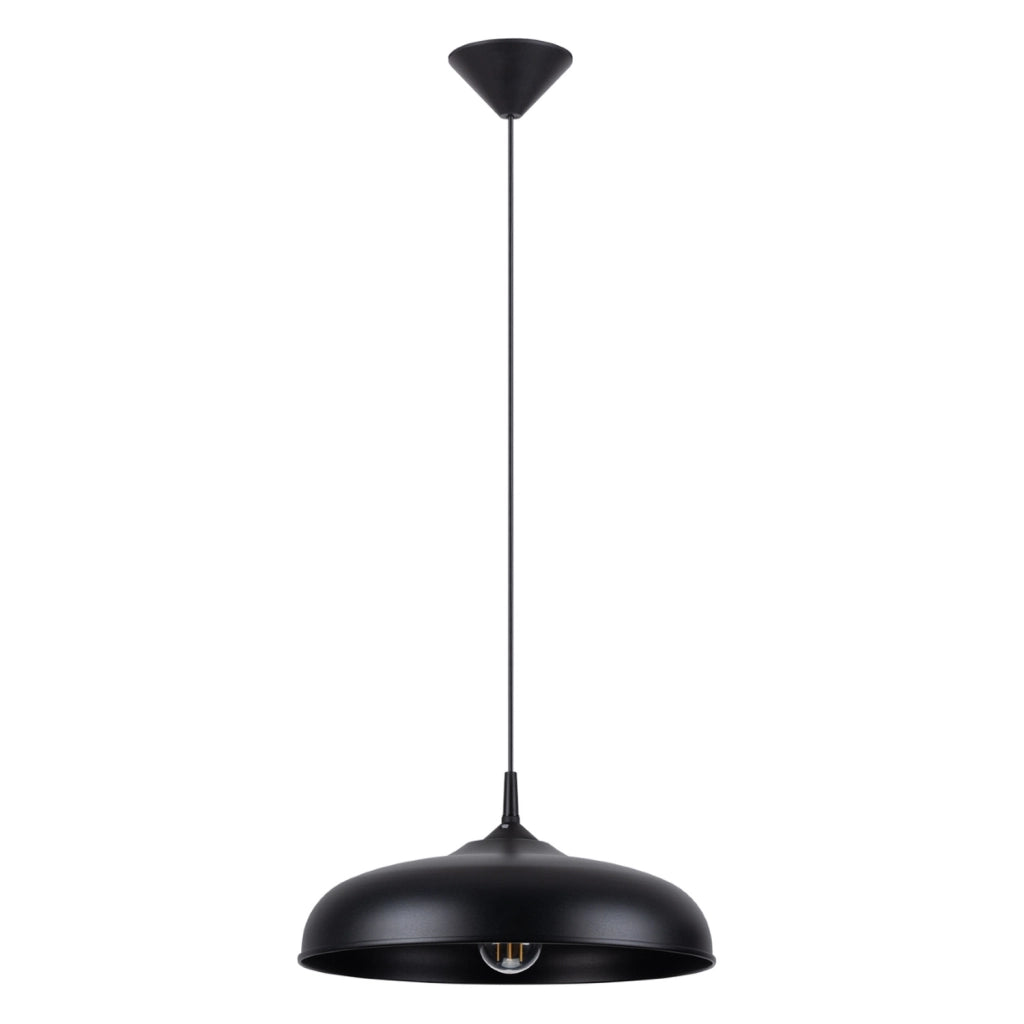 Lampada a sospensione nera ROSELA 1xE27 15W PureLume