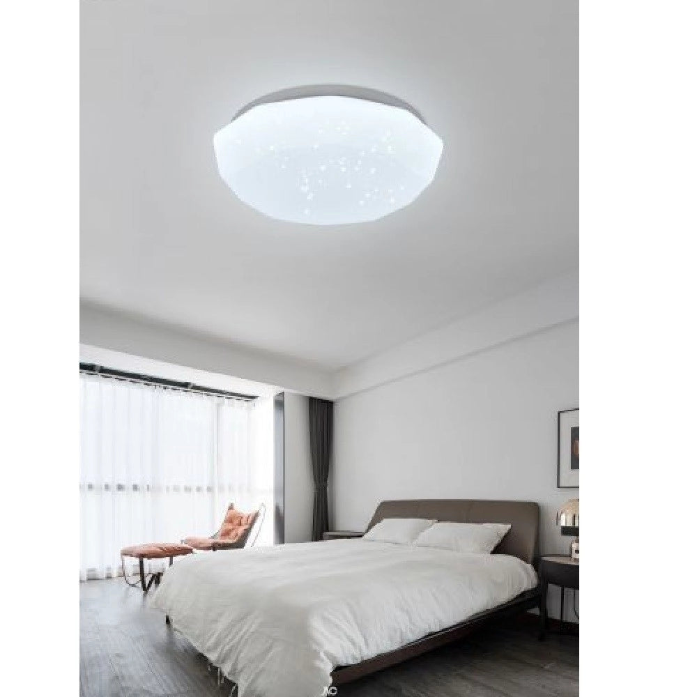 Trade Shop - Plafoniera Da Soffitto 24 W Lampadario Lampada Luce Naturale Fredda Calda - -bianco Freddo      -