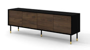 SHERWOOD PORTA TV 4P 180 NERO OPACO ROVERE CATANIA