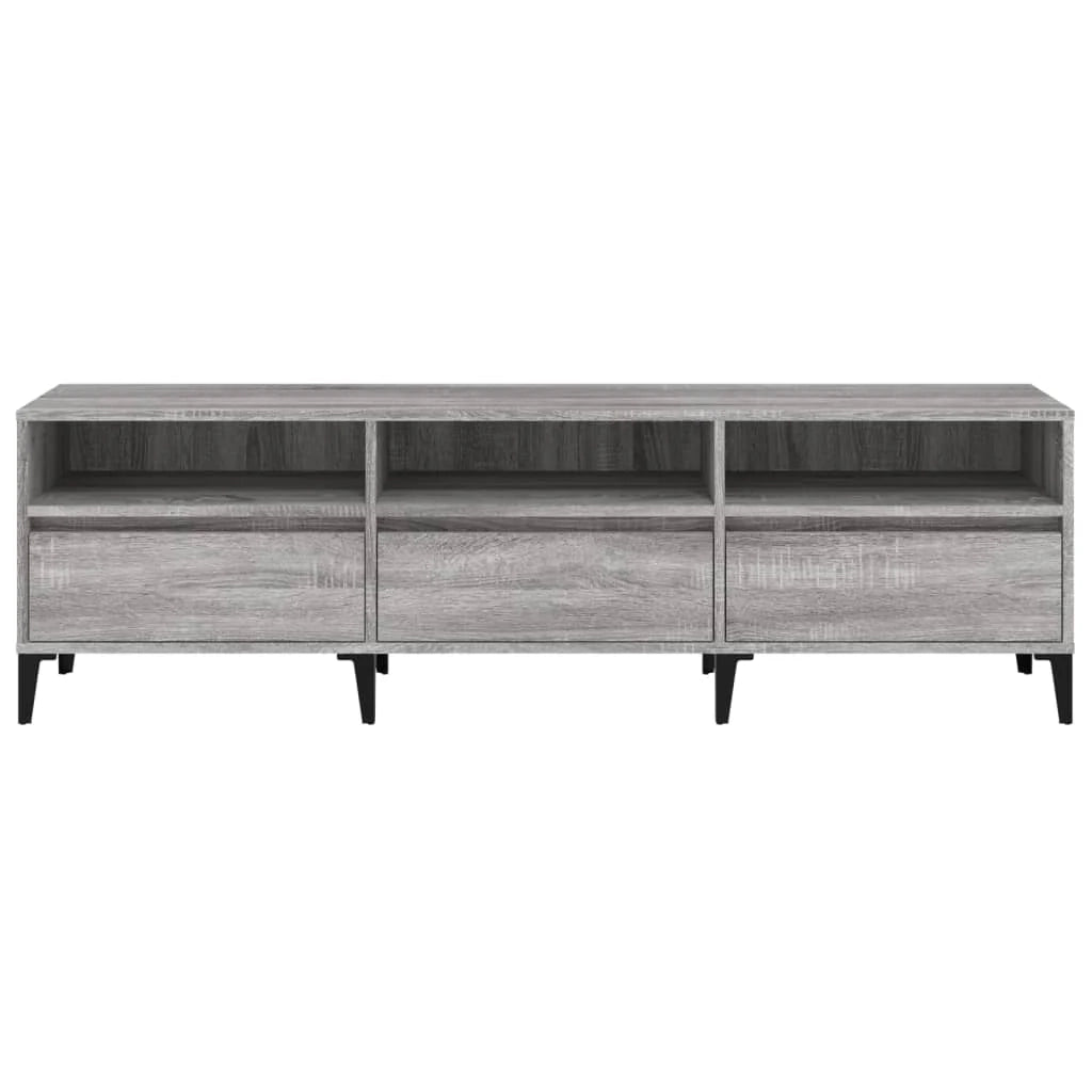 Mobile TV multimediale scaffale TV mobile TV sala da pranzo soggiorno camera da letto Sonoma 150 x 30 x 44,5 cm legno ingegnerizzato grigio 02_0028392