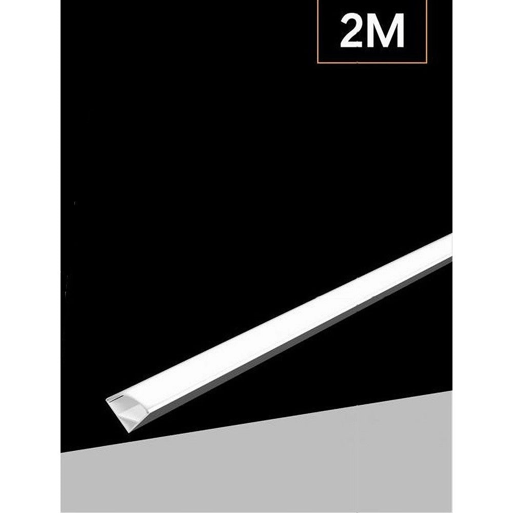Trade Shop - Profilo Alluminio 2 Mt Angolare Copertura Opaca Per Strip Led Strisce Al-04 -