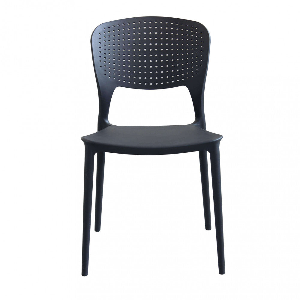 Sedia Mets 56x46x80 h cm in Plastica Antracite