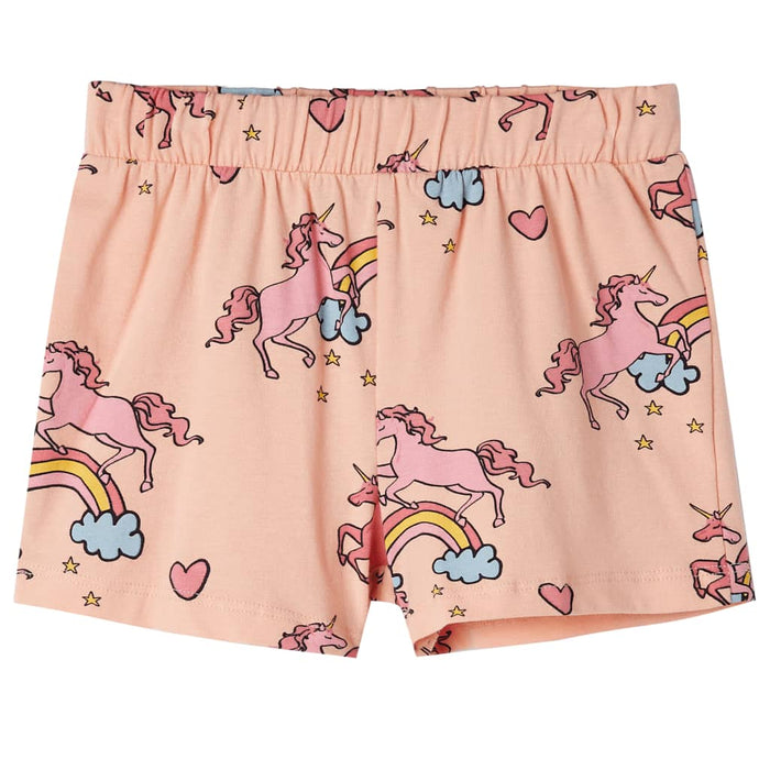 Pigiama da Bambina a Maniche Corte Arancione Chiaro 140