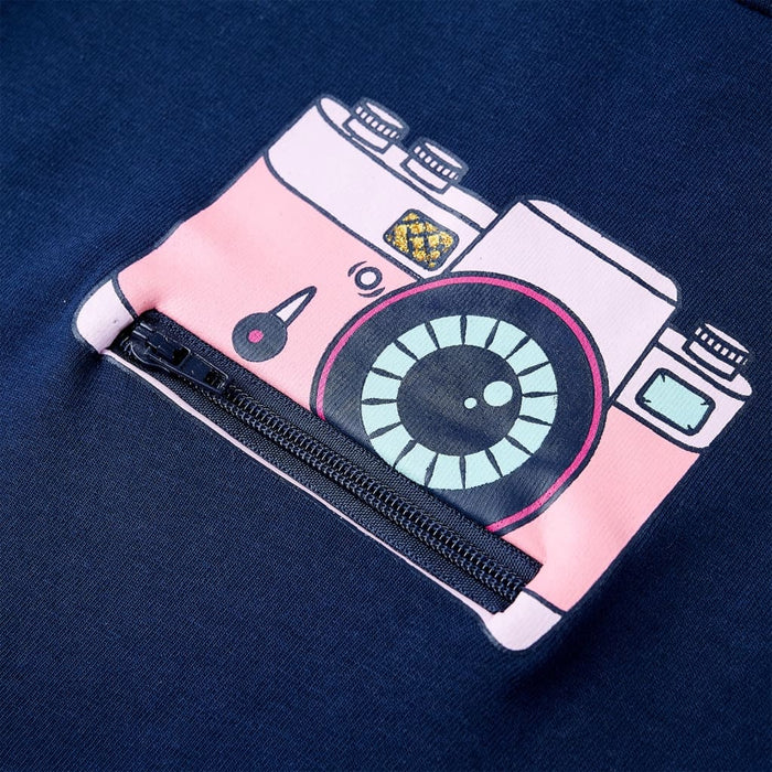 Maglietta da Bambina Blu Marino 92 10469