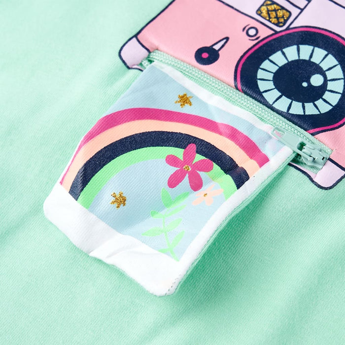 Maglietta da Bambina Verde Brillante 116 10476