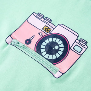 Maglietta da Bambina Verde Brillante 128 10477