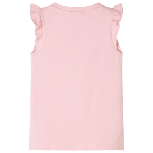 Maglietta da Bambina con Maniche Volant Rosa Chiaro 92cod mxl 93248