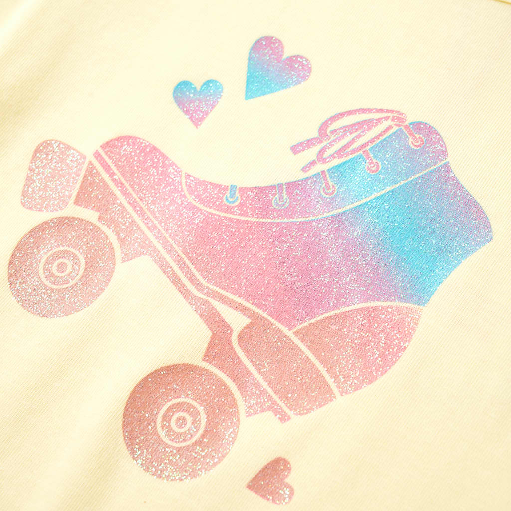 Maglietta da Bambina Giallo Tenue 128 10582