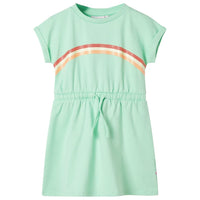 Abito da Bambina con Coulisse Verde Brillante 140cod mxl 87222