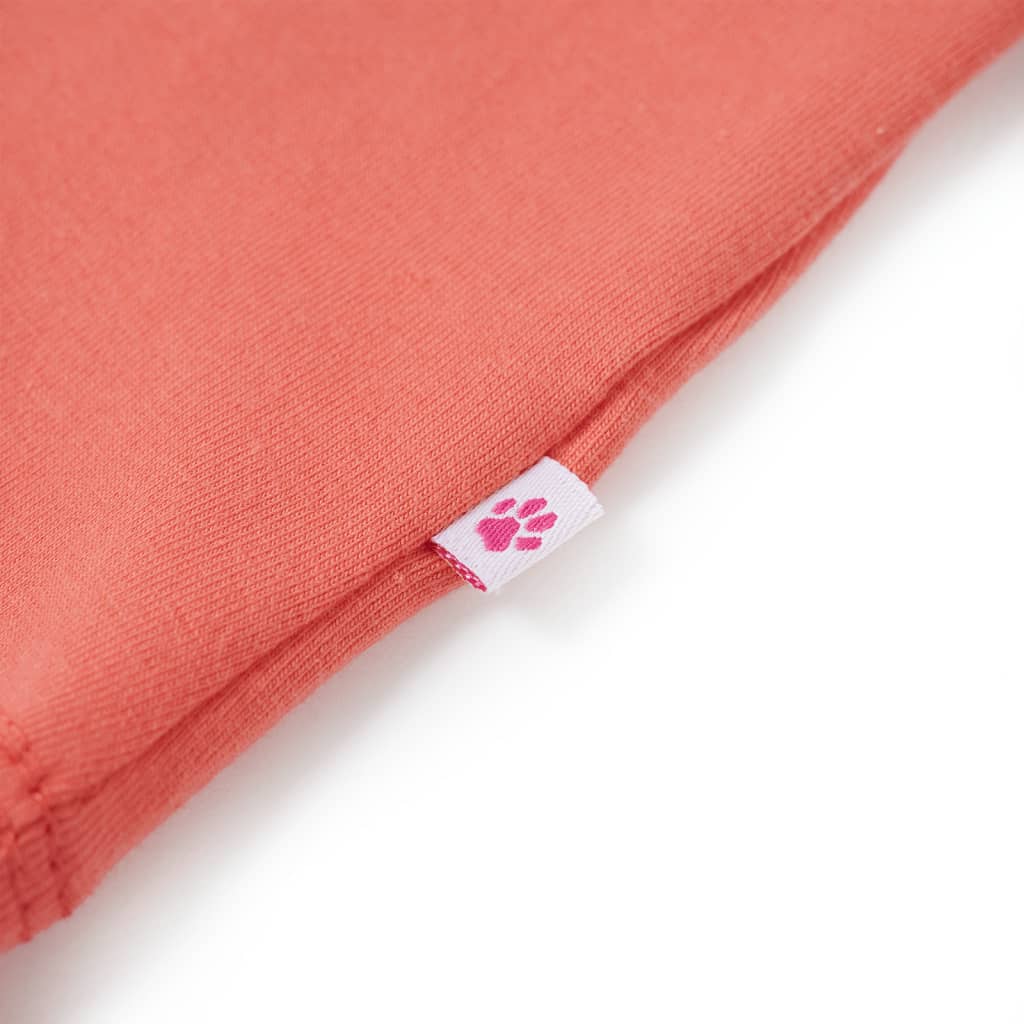 Maglietta da Bambina con Maniche Volant Corallo 116 10626