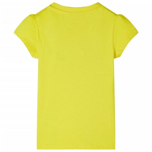 Maglietta Bambina Maniche Giallo Acceso 104cod mxl 109318