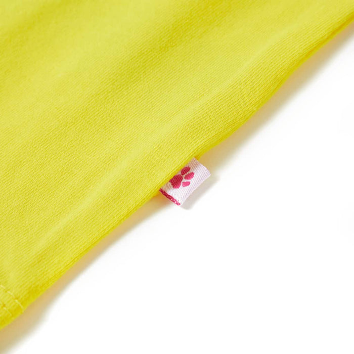Maglietta Bambina Maniche Giallo Acceso 128 10652