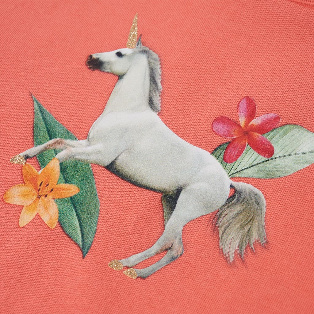 Maglietta da Bambina a Maniche Corte Corallo 116 10686