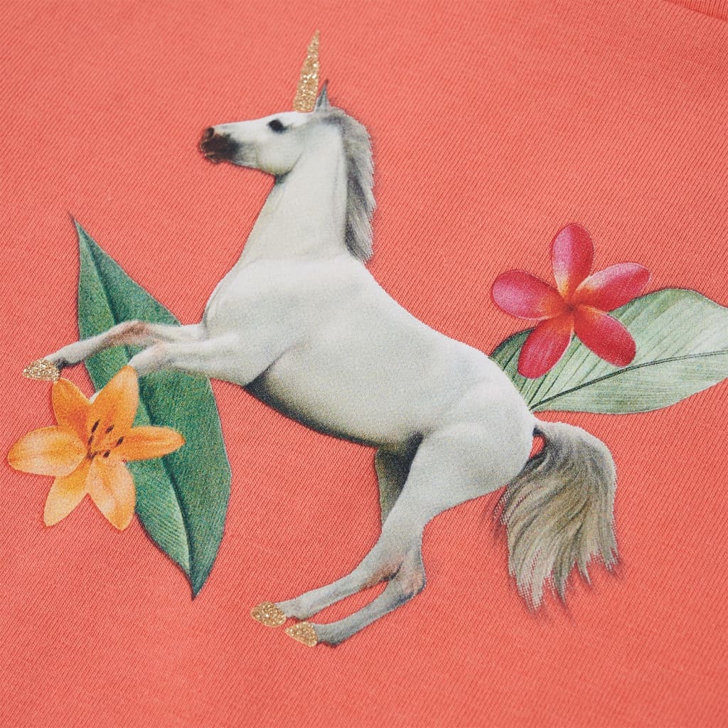 Maglietta da Bambina a Maniche Corte Corallo 128 10687