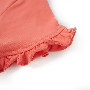 Maglietta da Bambina a Maniche Corte Corallo 128 10687